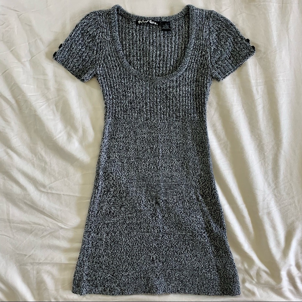 Short Sleeved Mini Sweater Dress